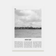 Aracaju Travel B&W Poster