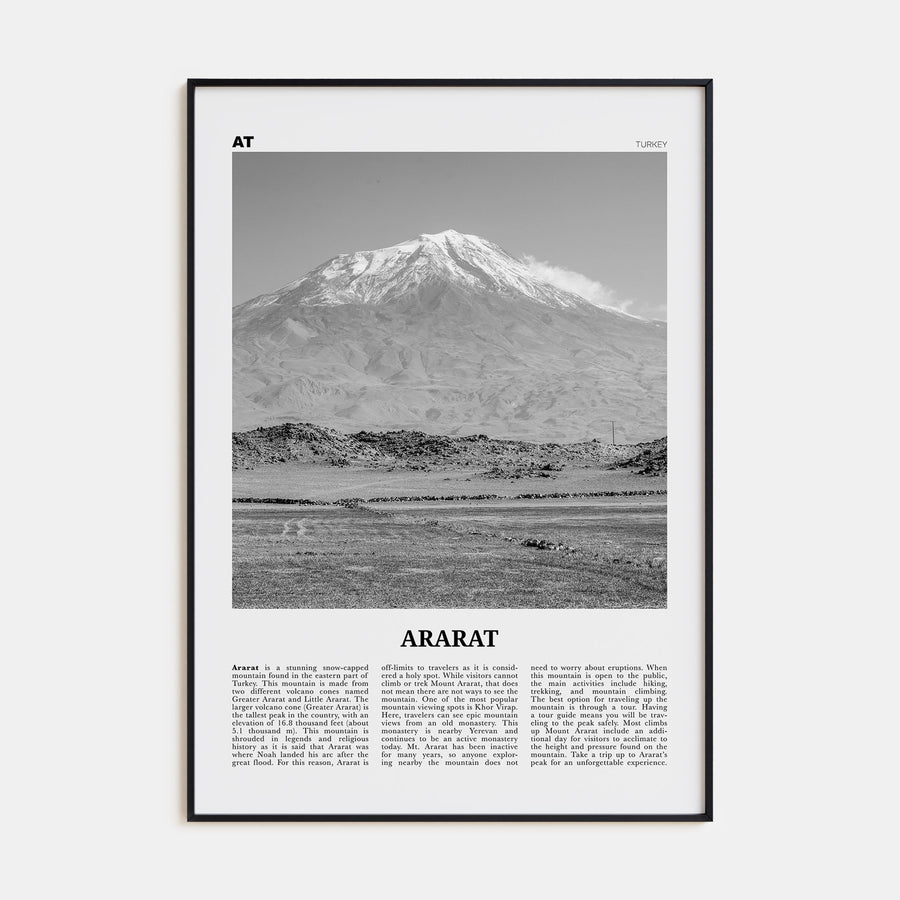 Ararat Travel B&W Poster