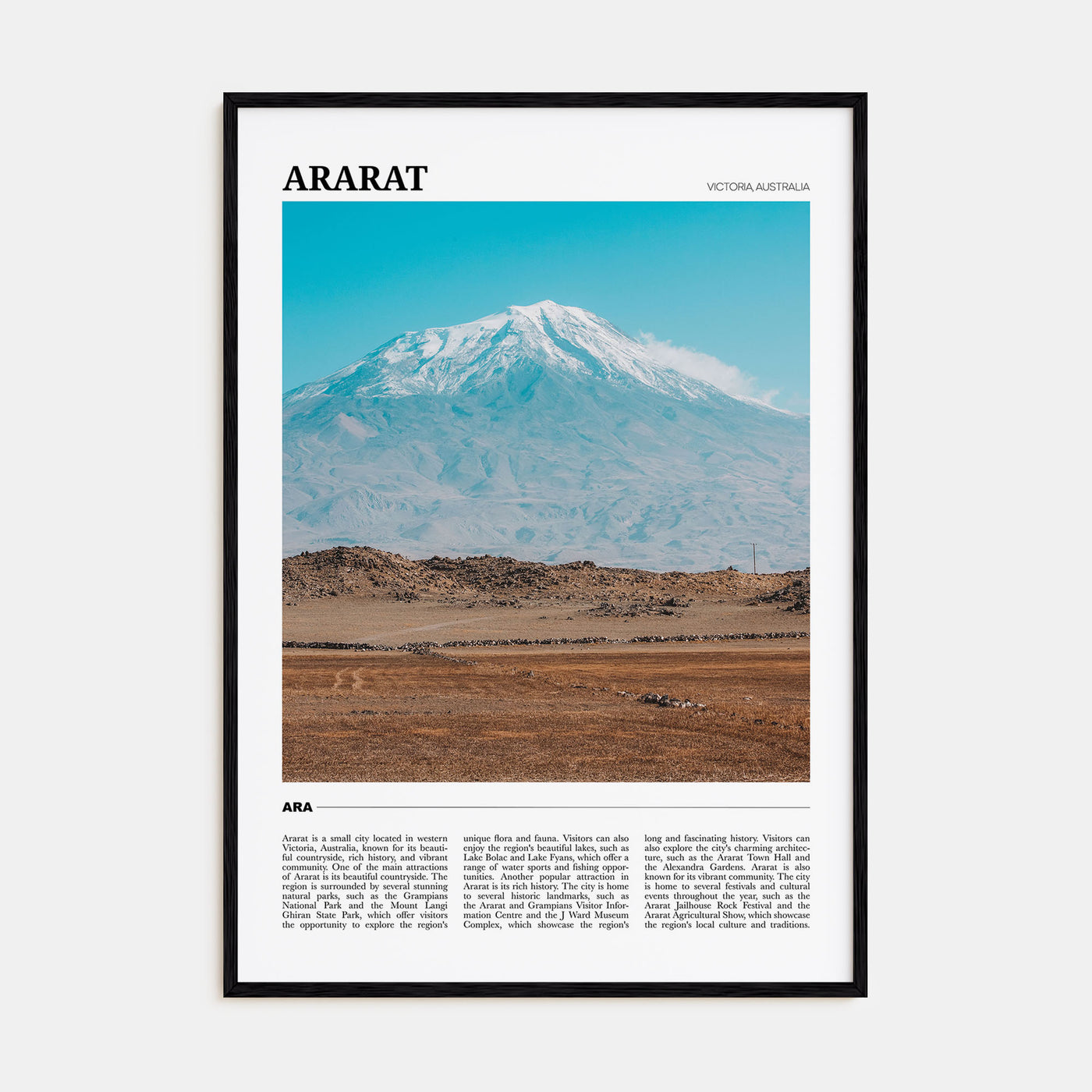 Ararat Travel Color Poster