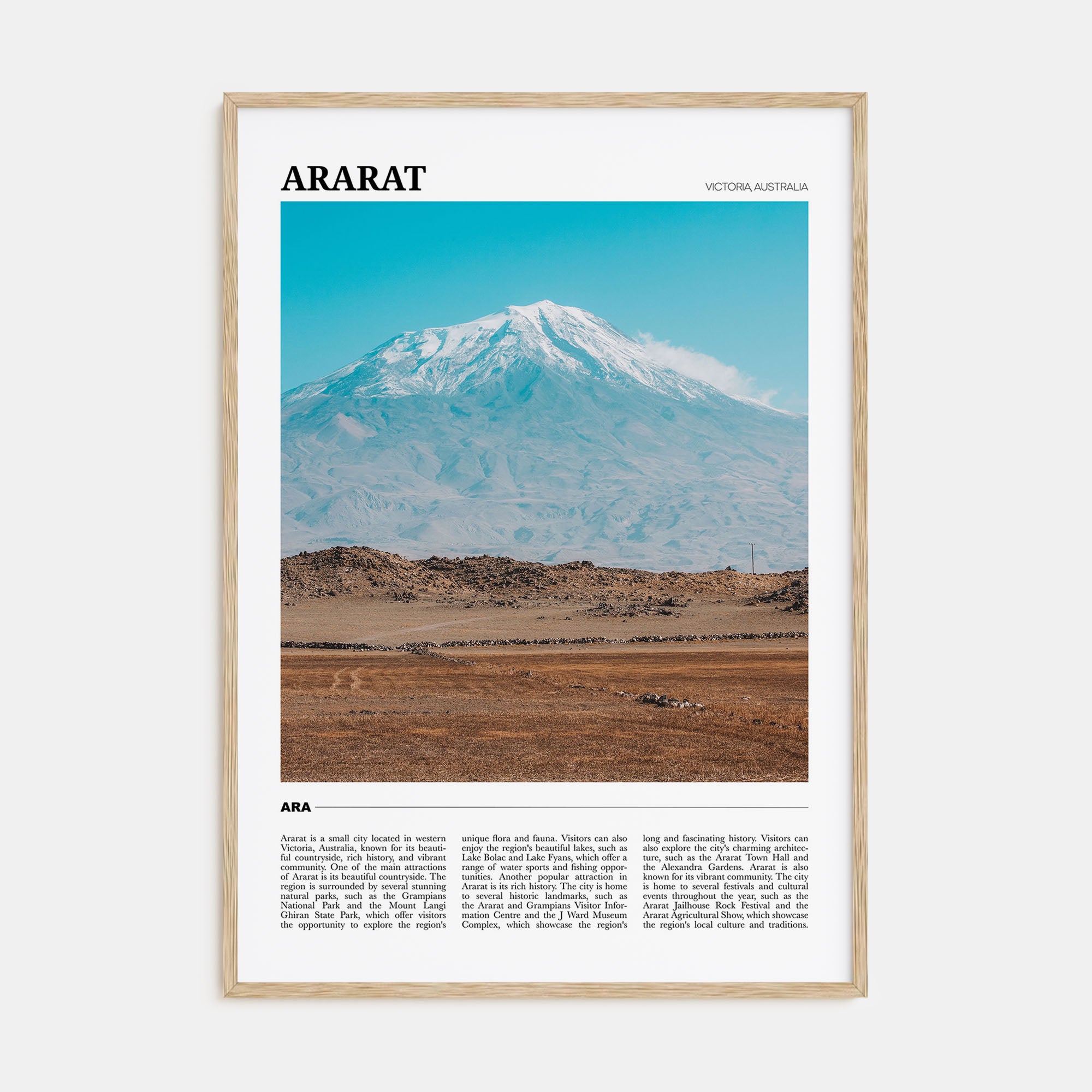 Ararat Travel Color Poster