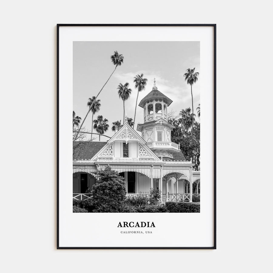 Arcadia Portrait B&W Poster