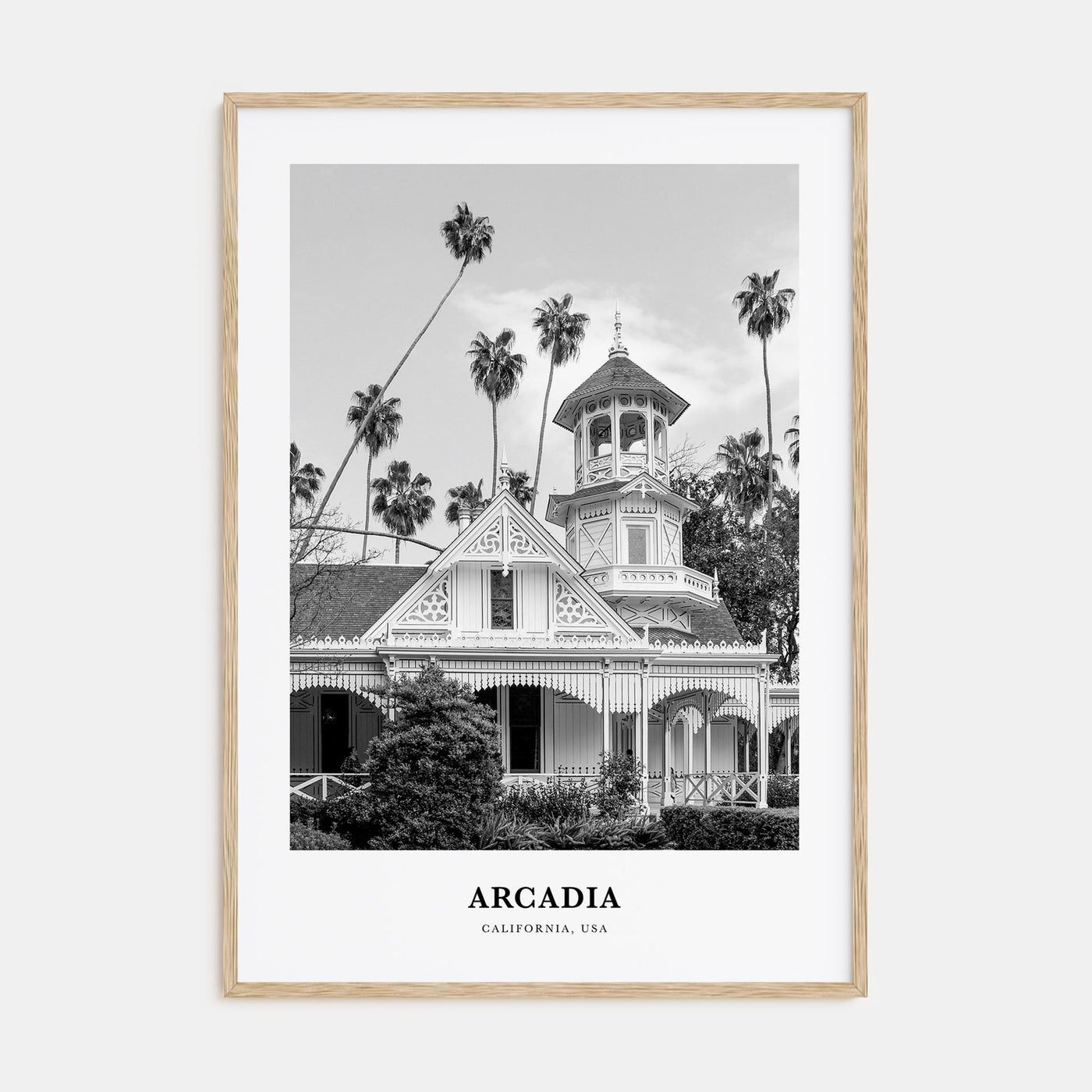 Arcadia Portrait B&W Poster