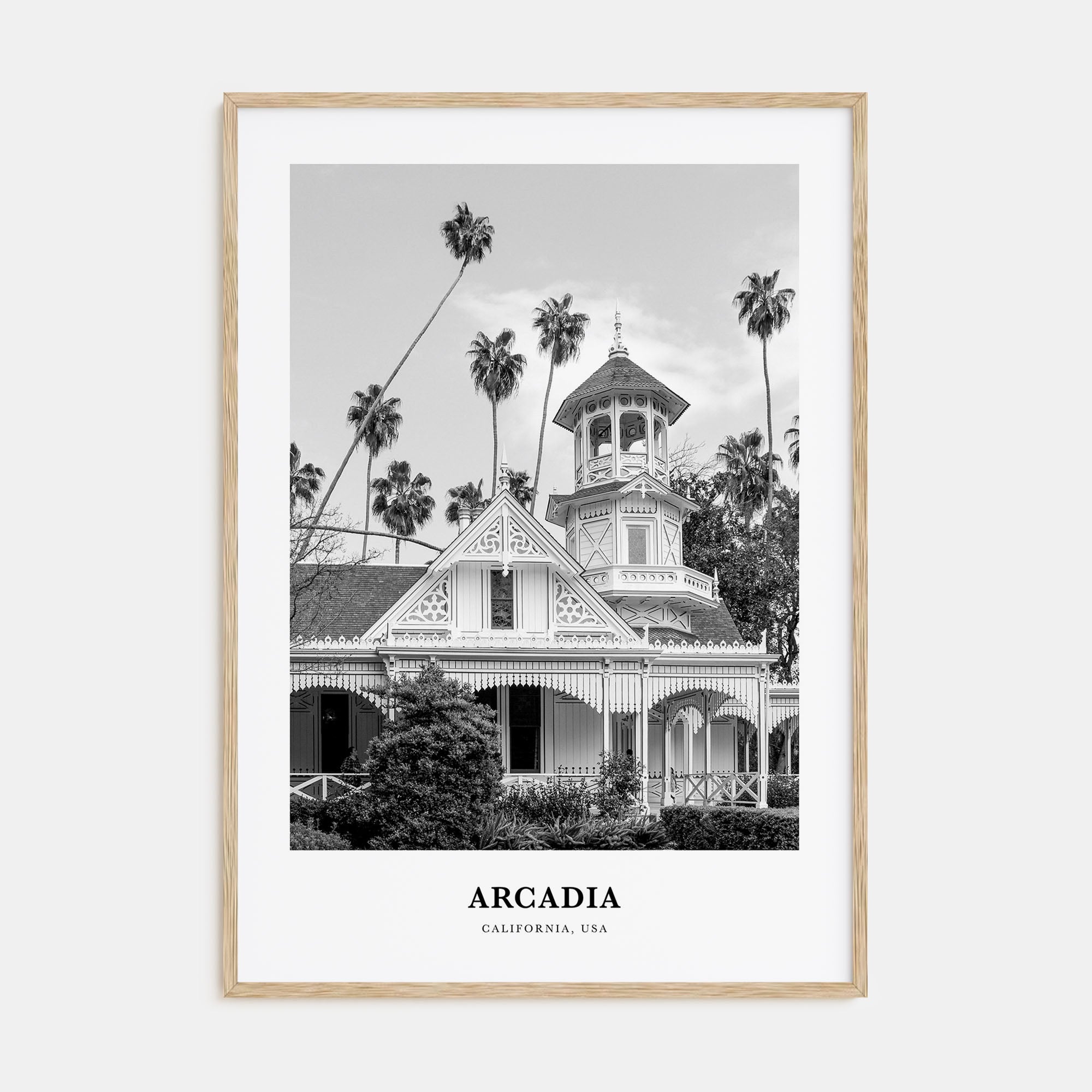 Arcadia Portrait B&W Poster