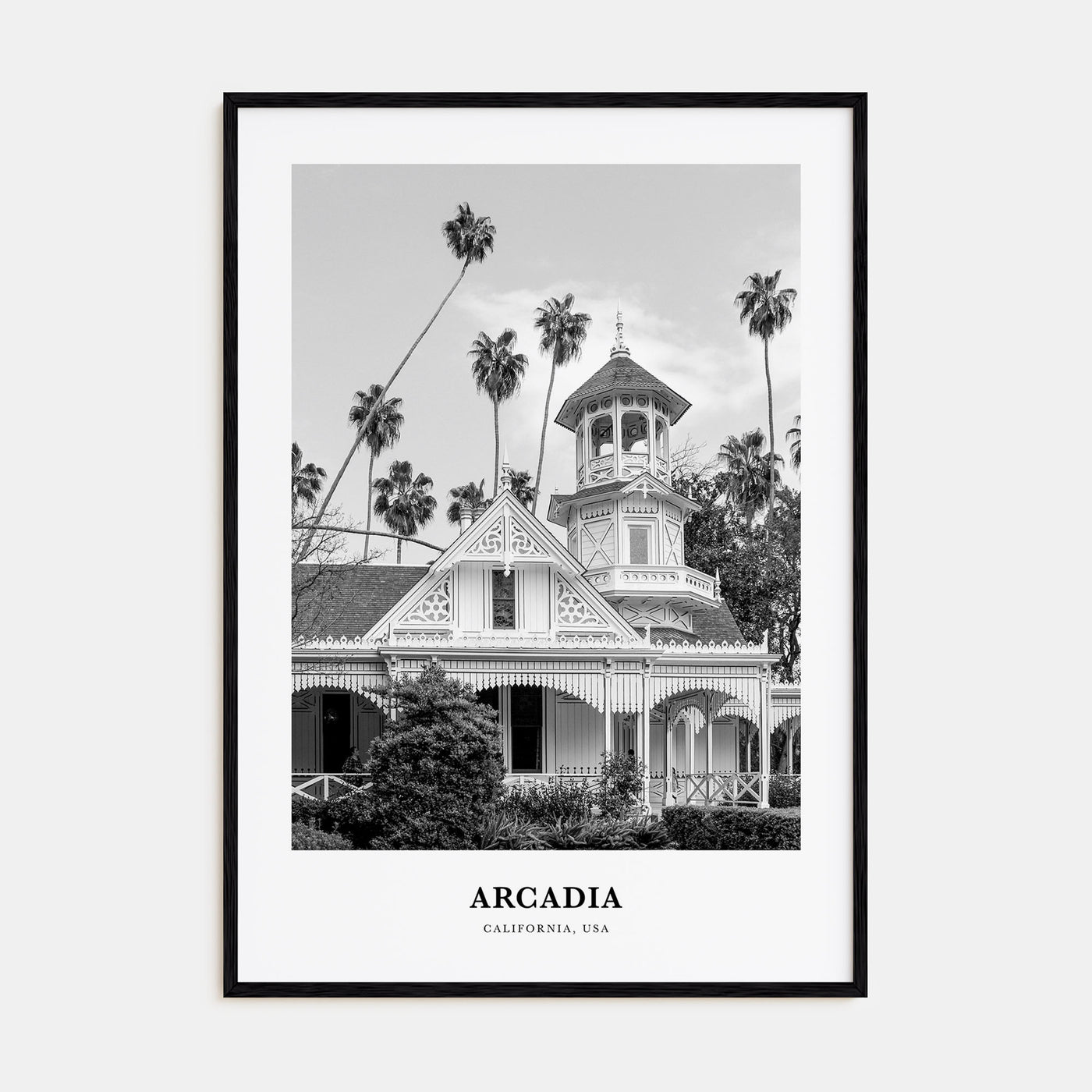 Arcadia Portrait B&W Poster