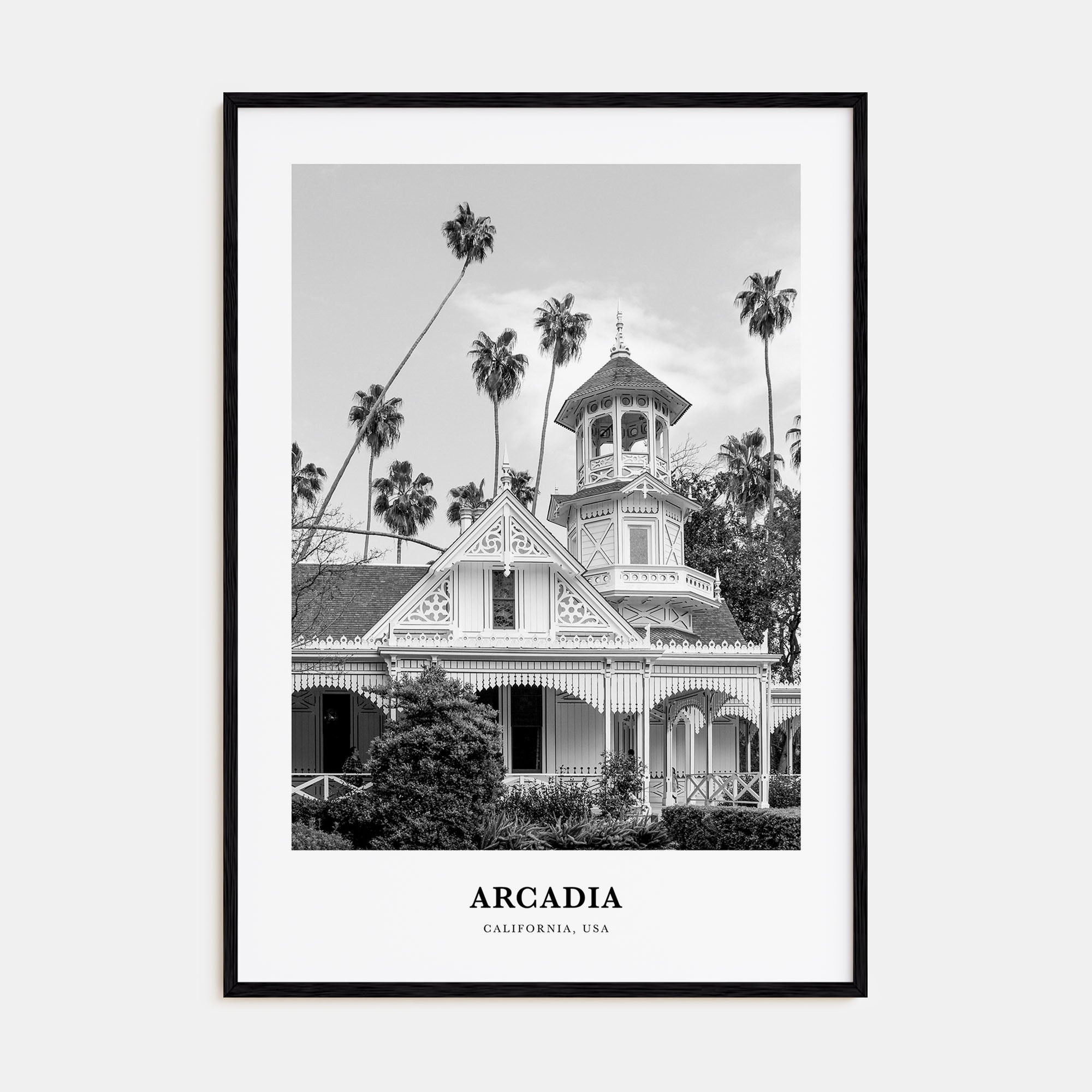 Arcadia Portrait B&W Poster