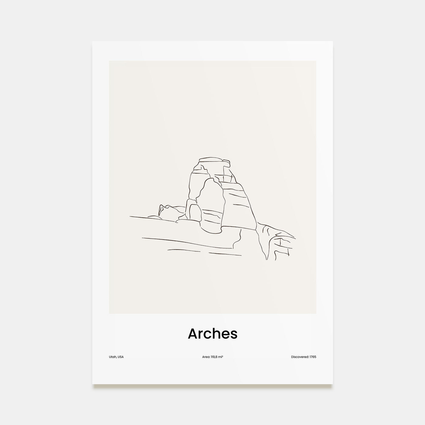 Arches National Park Drawn Poster