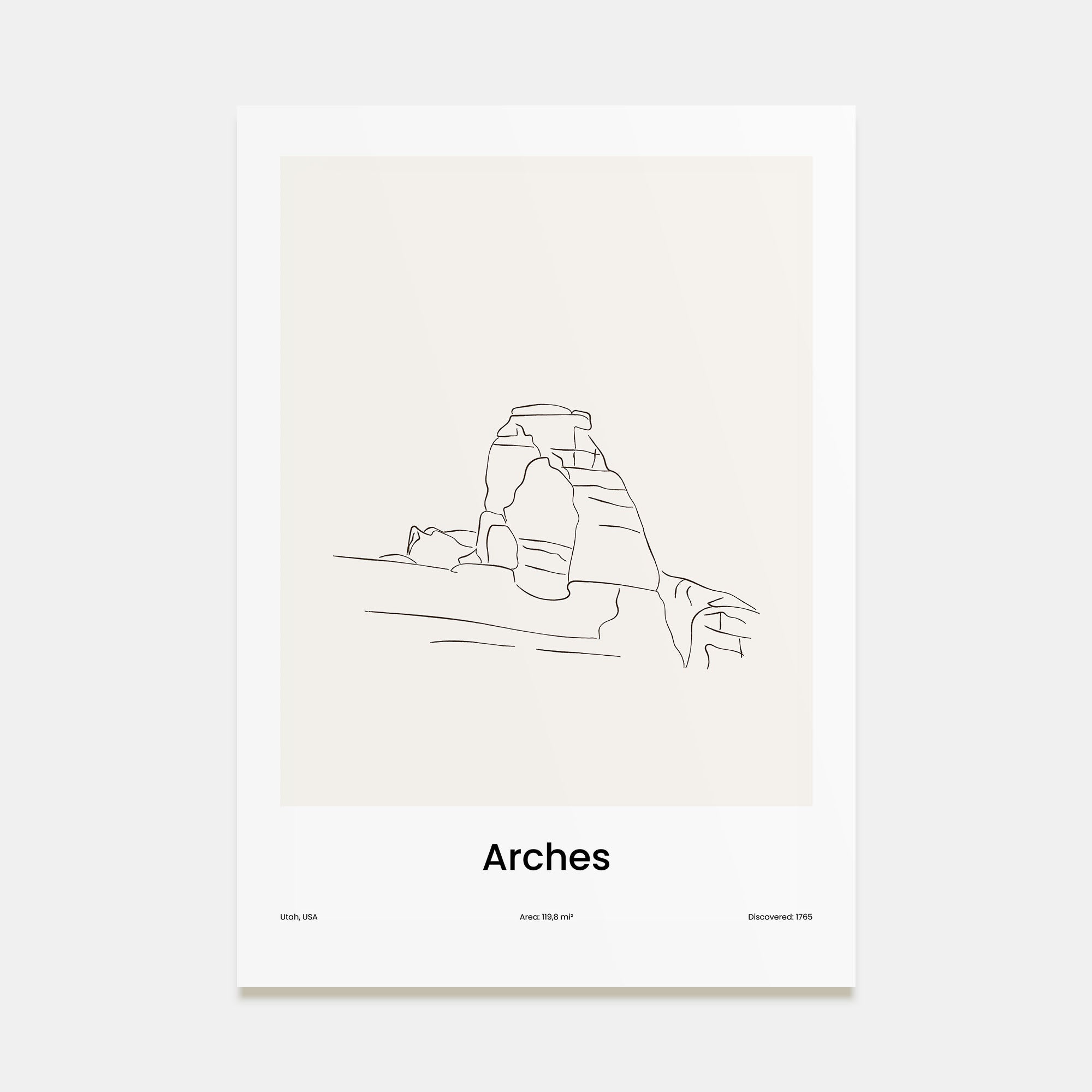 Arches National Park Drawn Poster