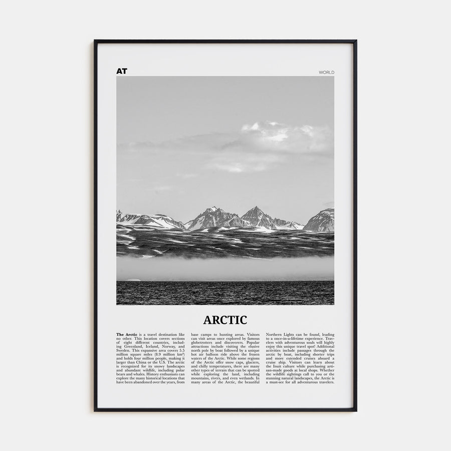 Arctic Travel B&W Poster