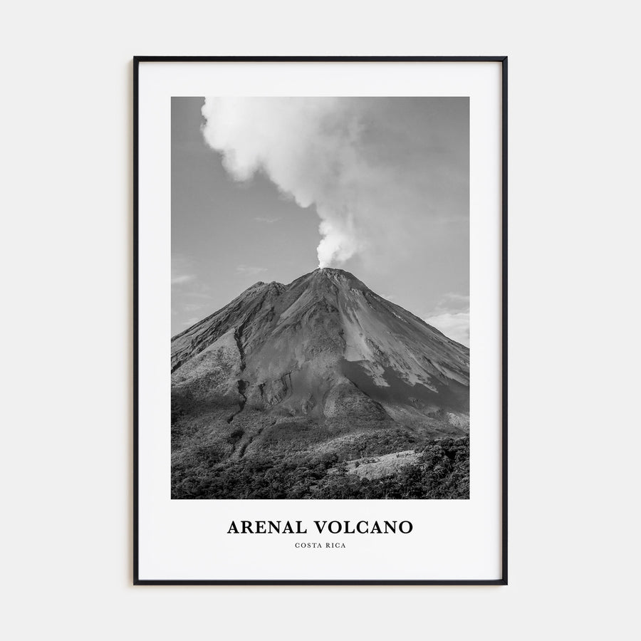 Arenal Volcano National Park Portrait B&W Poster