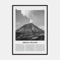 Arenal Volcano National Park Travel B&W Poster
