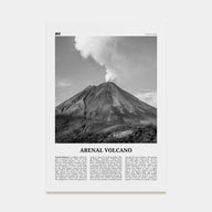 Arenal Volcano National Park Travel B&W Poster