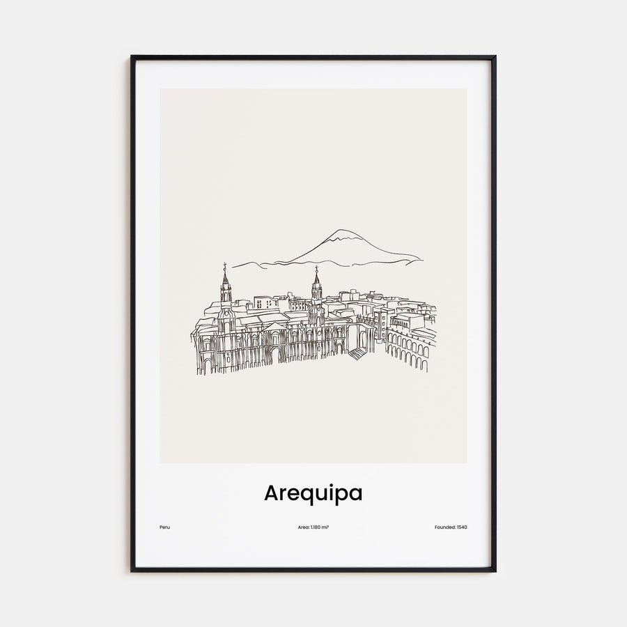 Arequipa Drawn Poster
