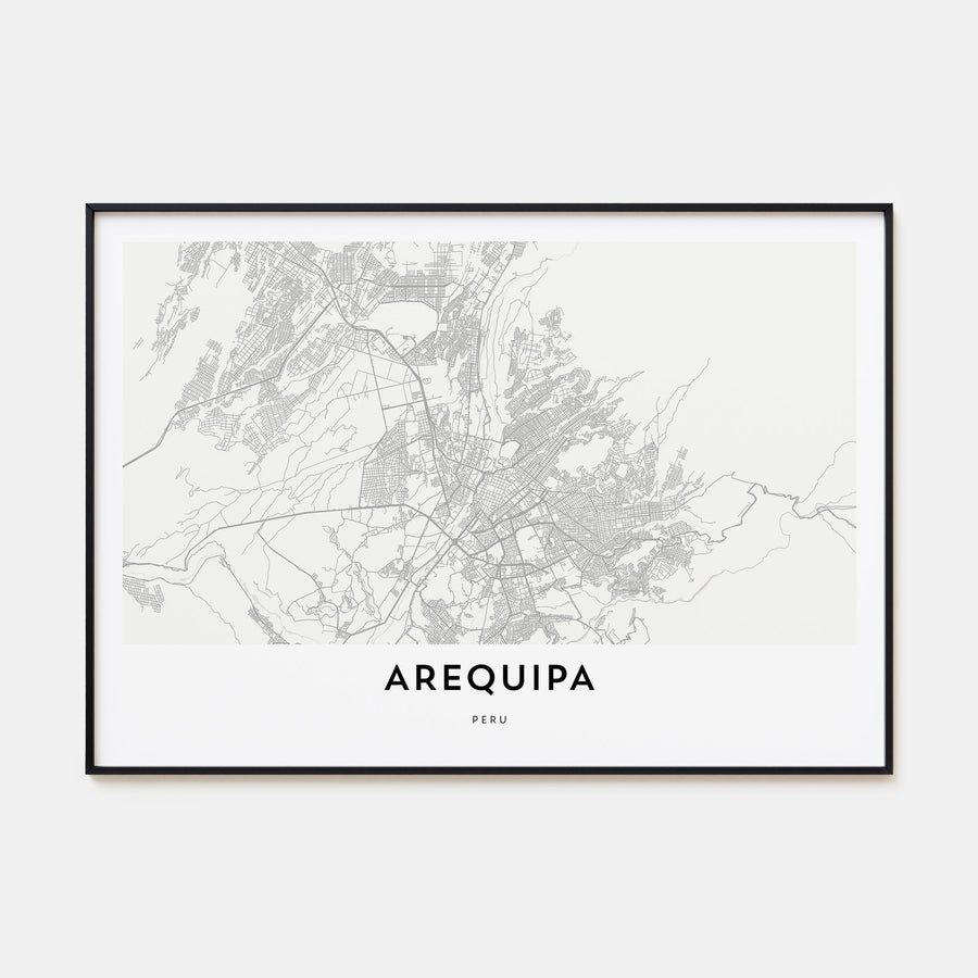 Arequipa Map Landscape Poster