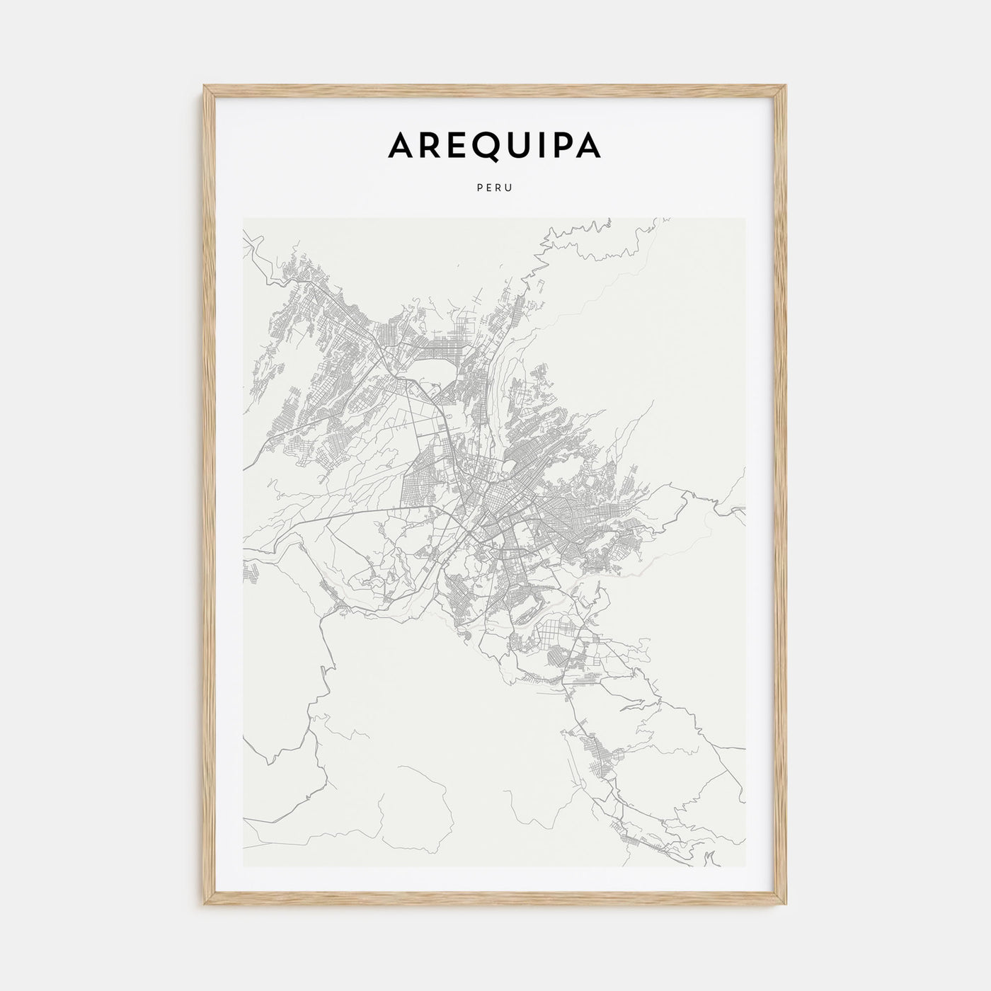 Arequipa Map Portrait Poster
