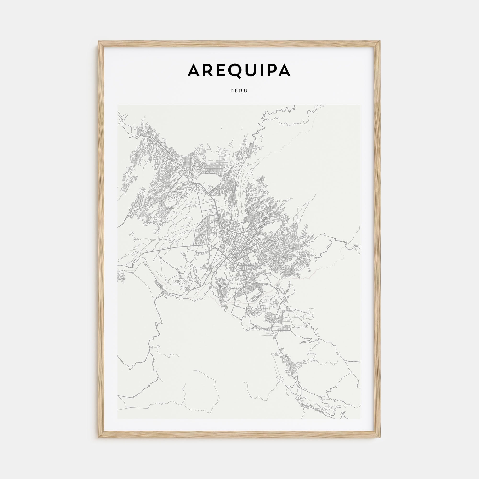 Arequipa Map Portrait Poster