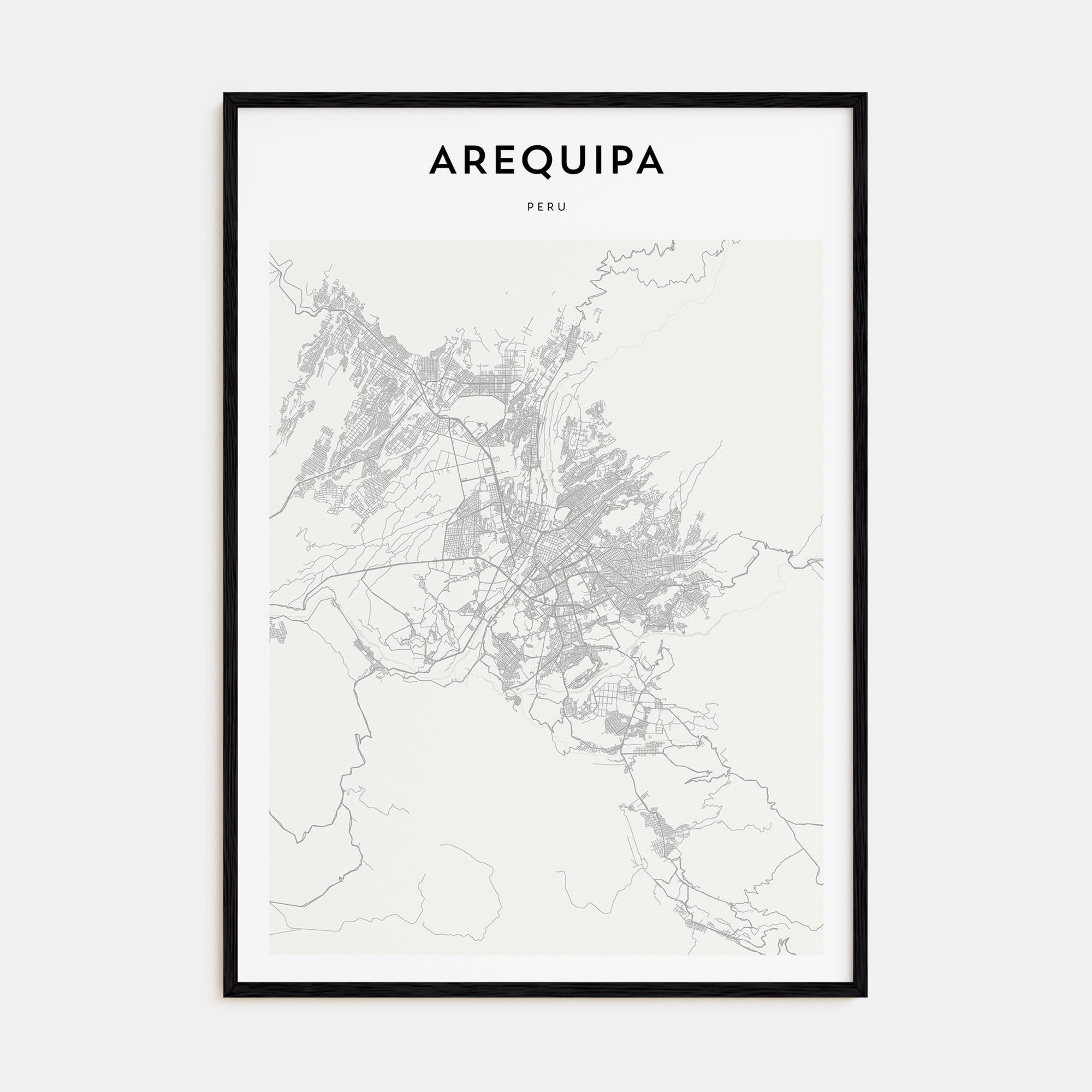 Arequipa Map Portrait Poster