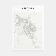 Arequipa Map Portrait Poster