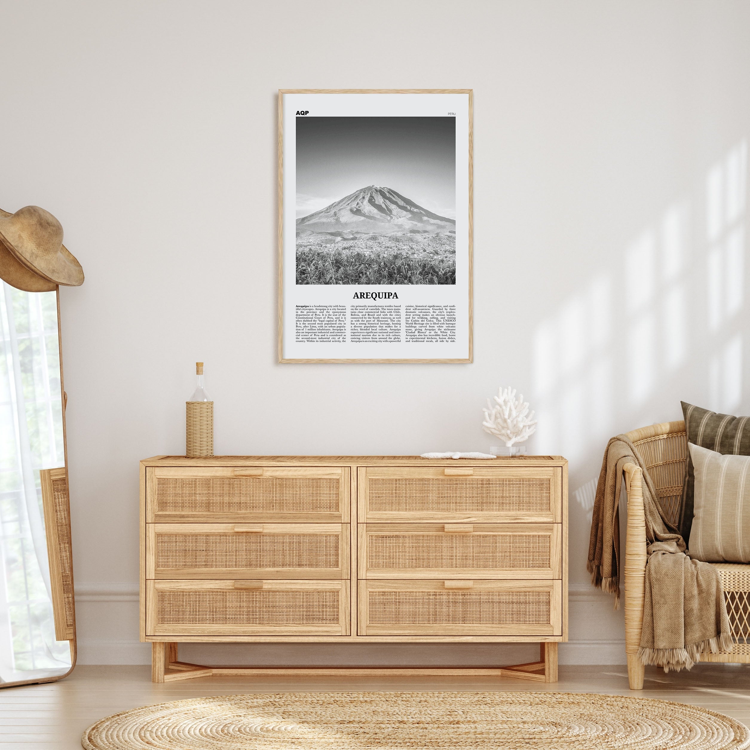 Arequipa Travel B&W Poster