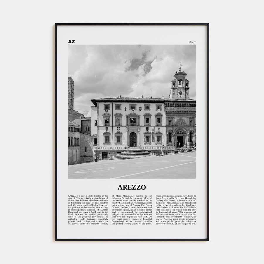 Arezzo Travel B&W Poster