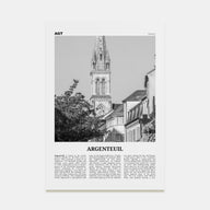 Argenteuil Travel B&W Poster