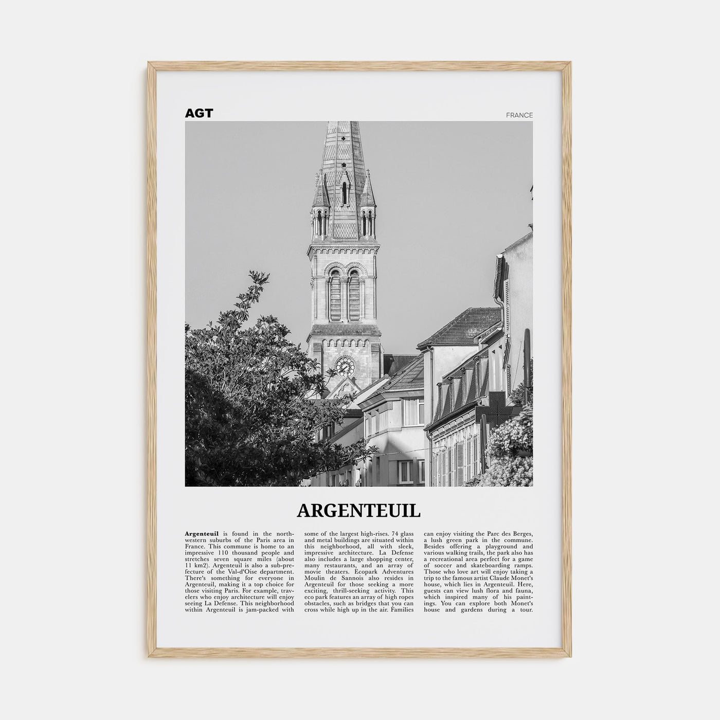 Argenteuil Travel B&W Poster