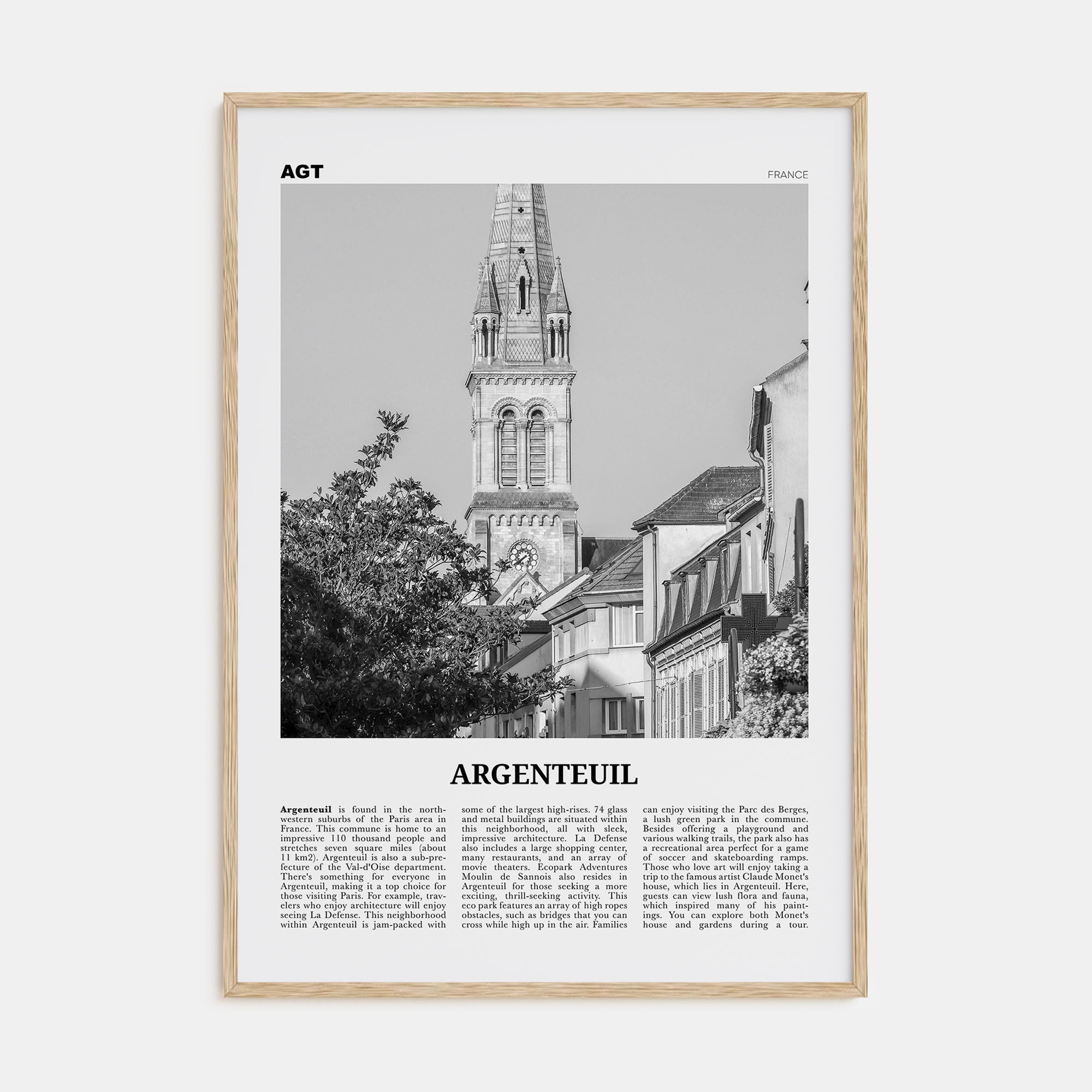 Argenteuil Travel B&W Poster