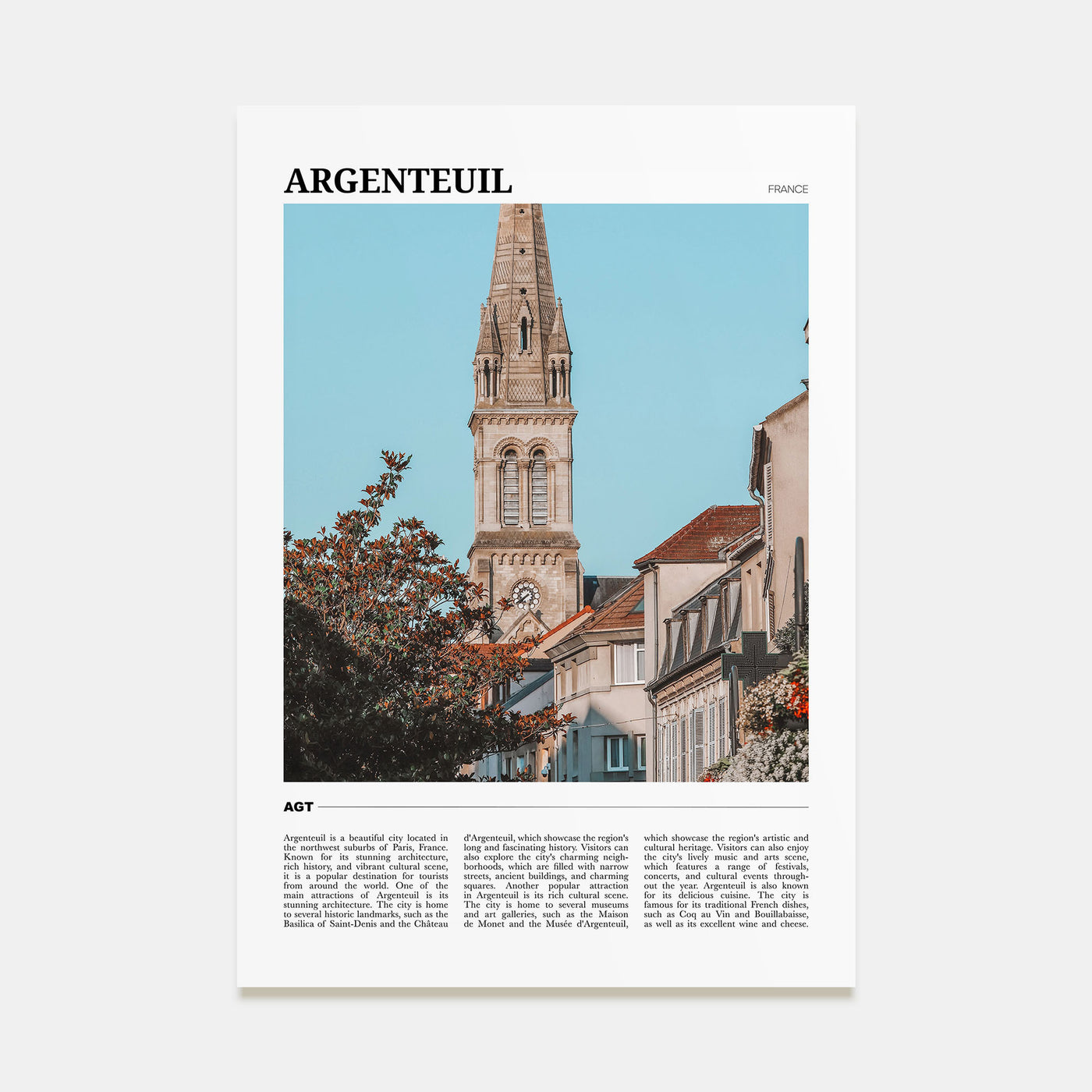 Argenteuil Travel Color Poster