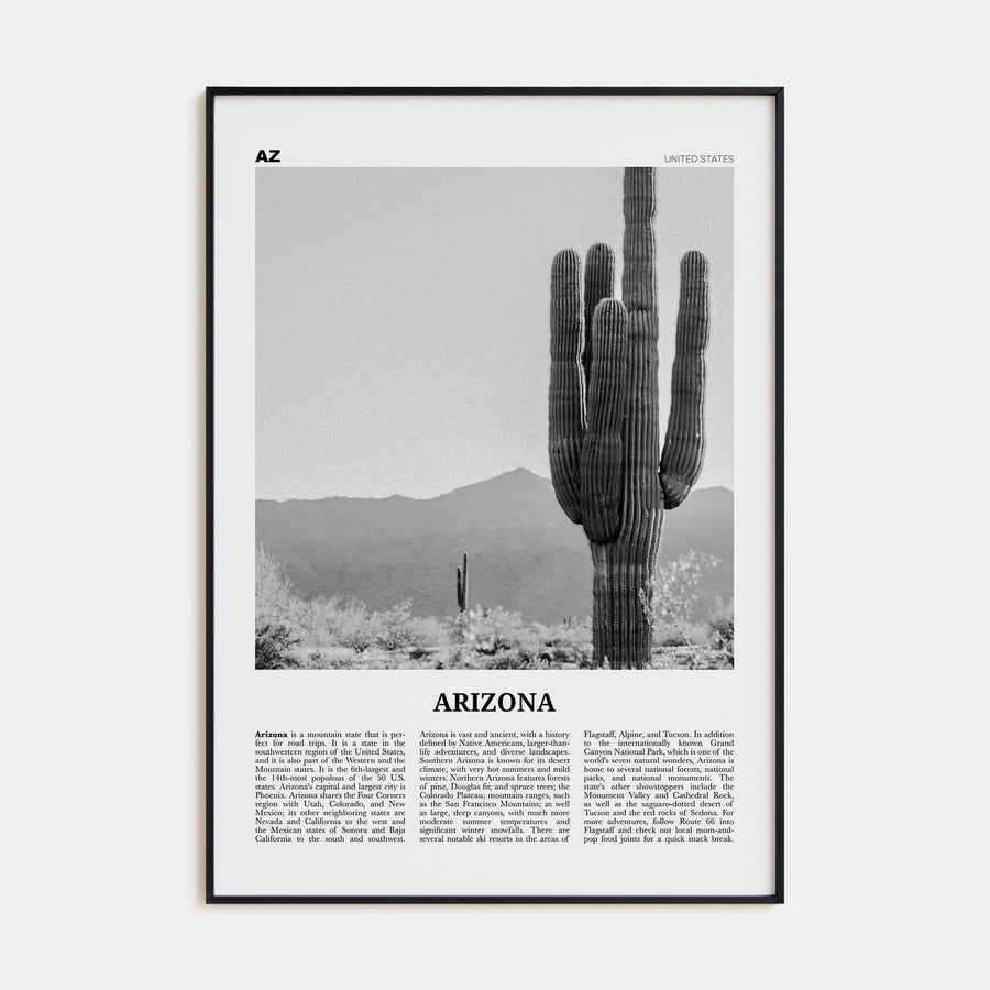 Arizona Travel B&W No 1 Poster