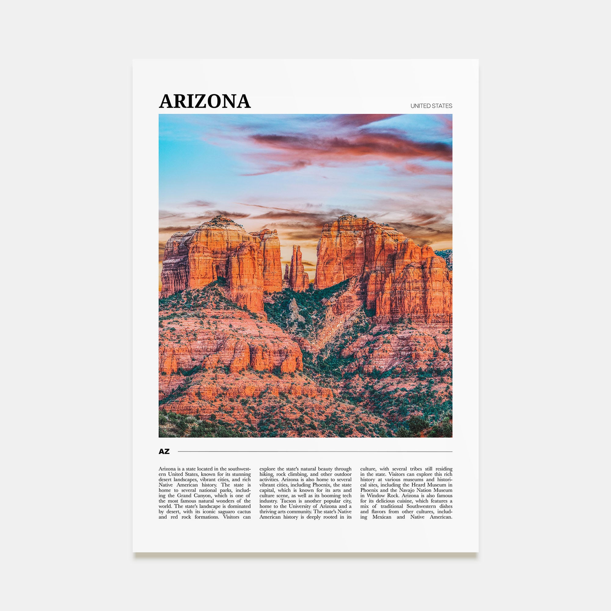 Arizona Travel Color No 2 Poster
