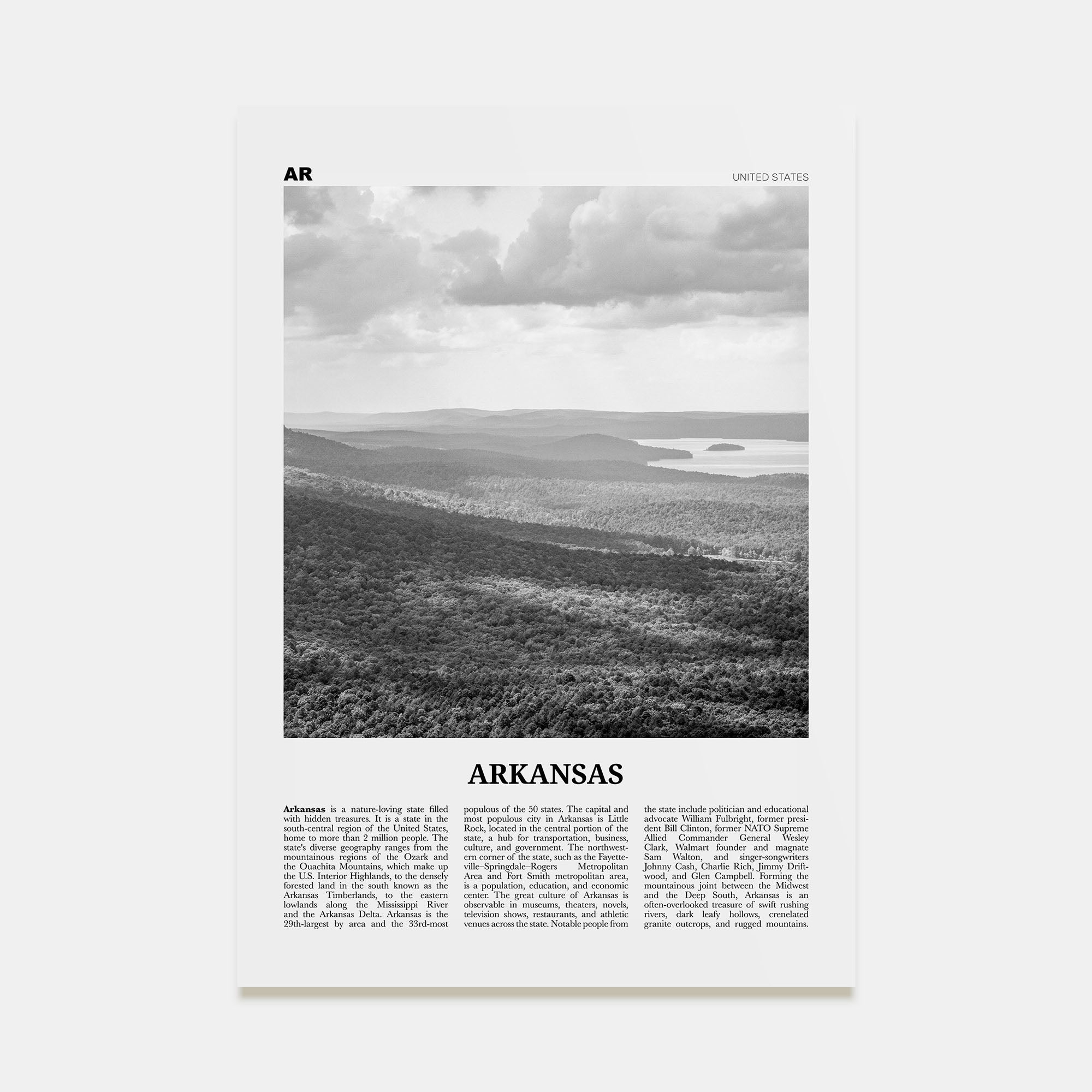 Arkansas Travel B&W No 2 Poster
