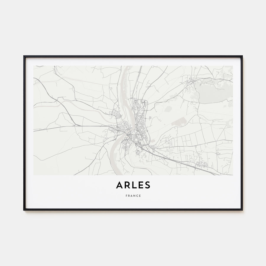 Arles Map Landscape Poster