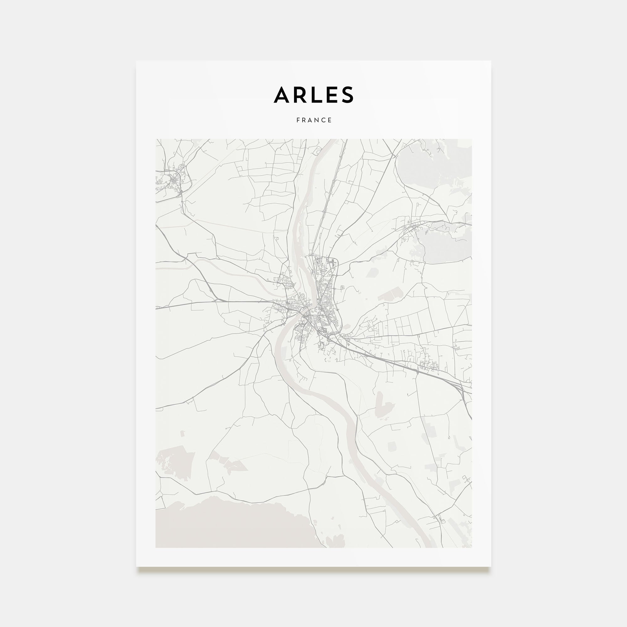 Arles Map Portrait Poster