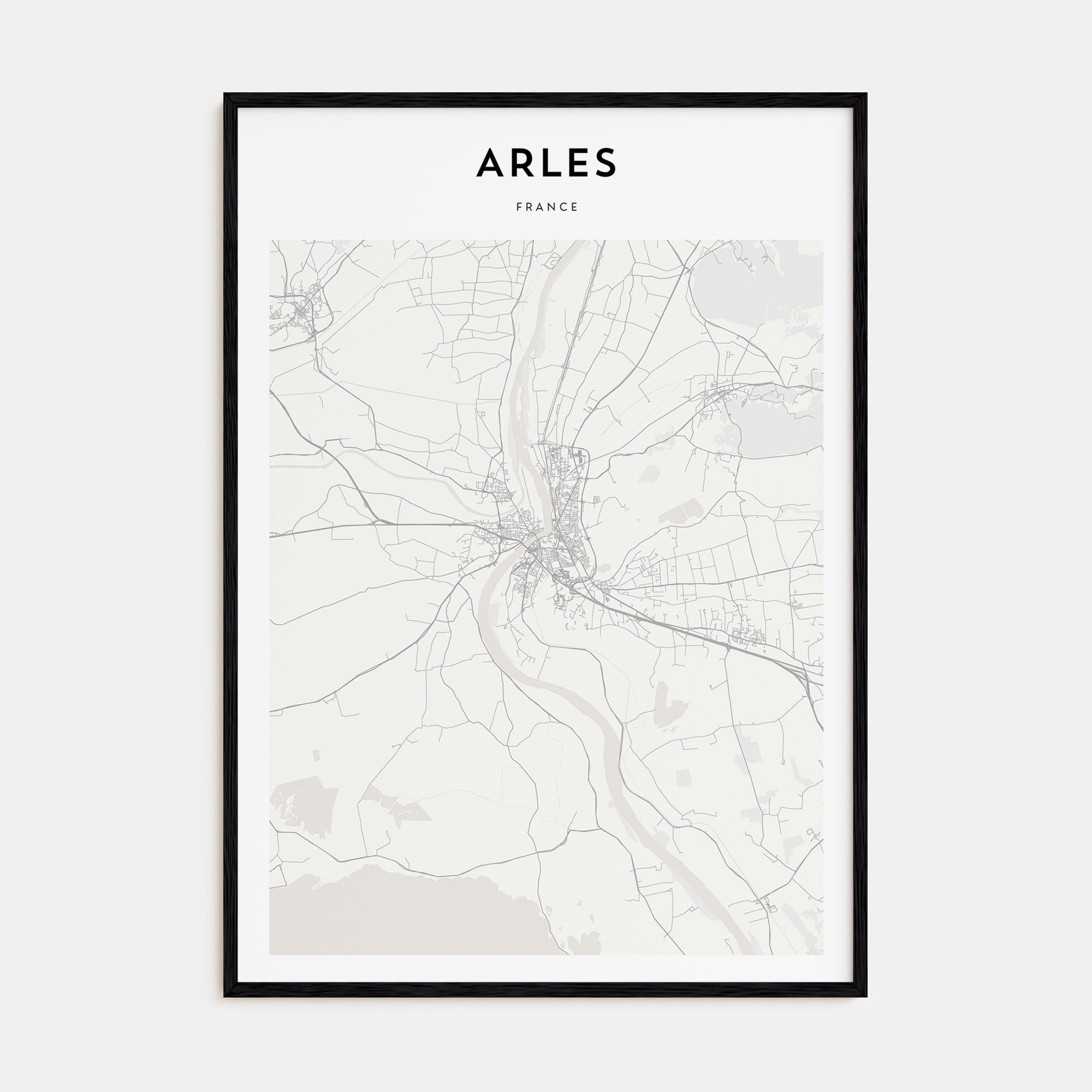 Arles Map Portrait Poster
