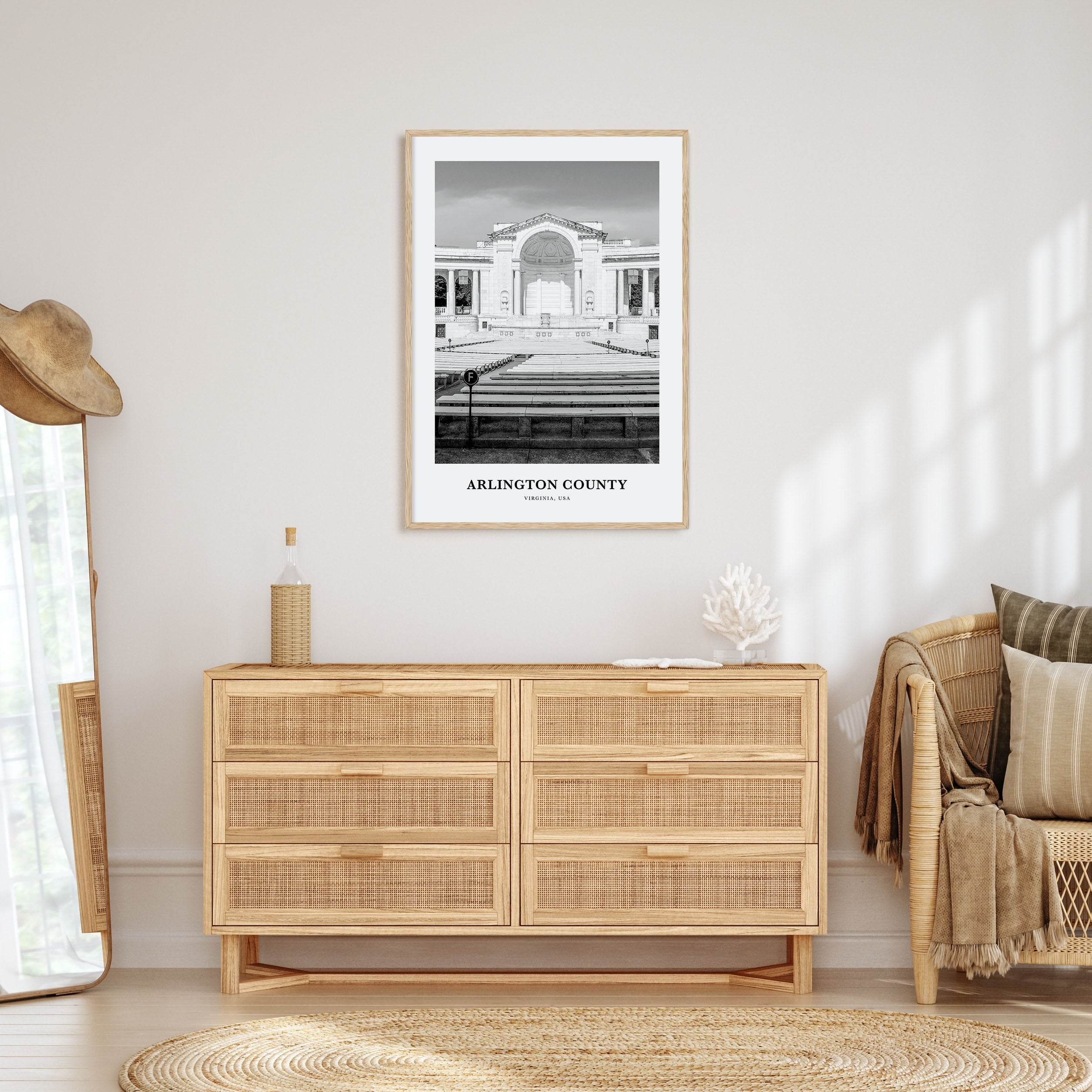 Arlington County, Virginia Portrait B&W No 1 Poster