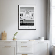 Arlington County, Virginia Portrait B&W No 1 Poster