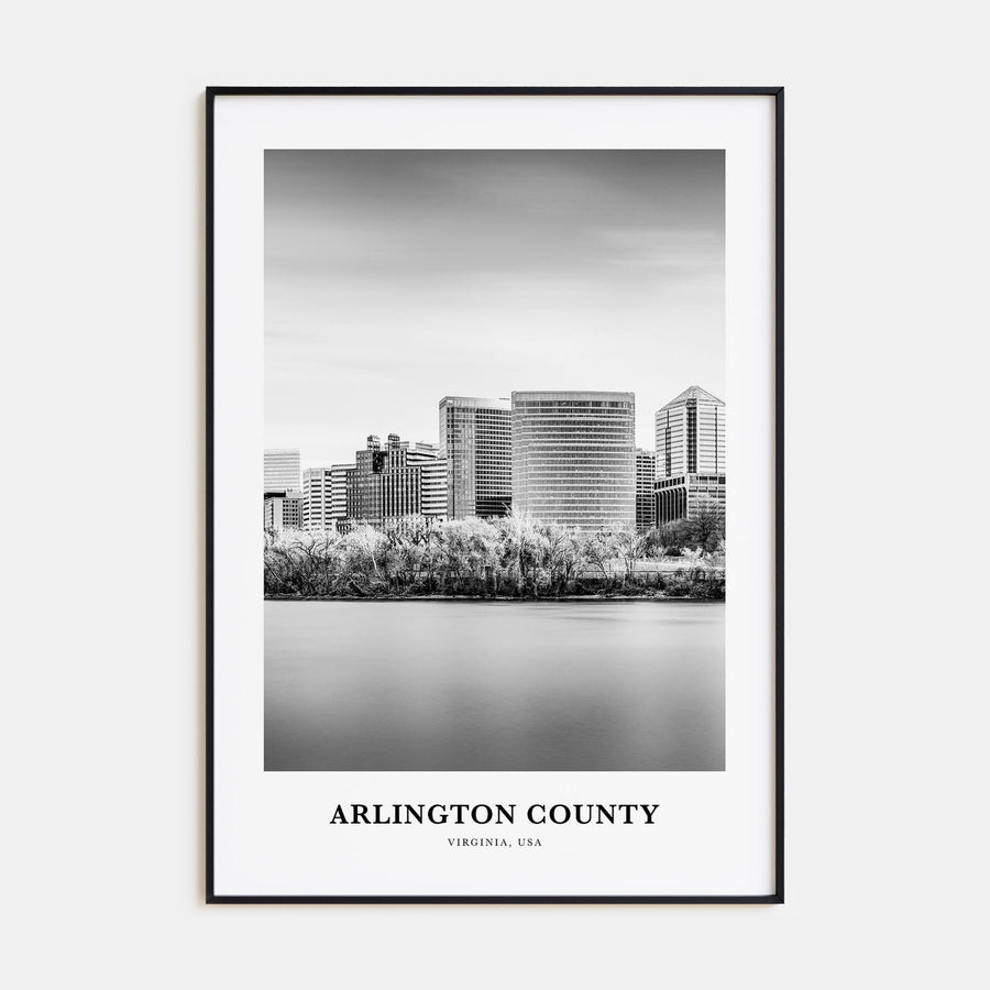 Arlington County, Virginia Portrait B&W No 2 Poster
