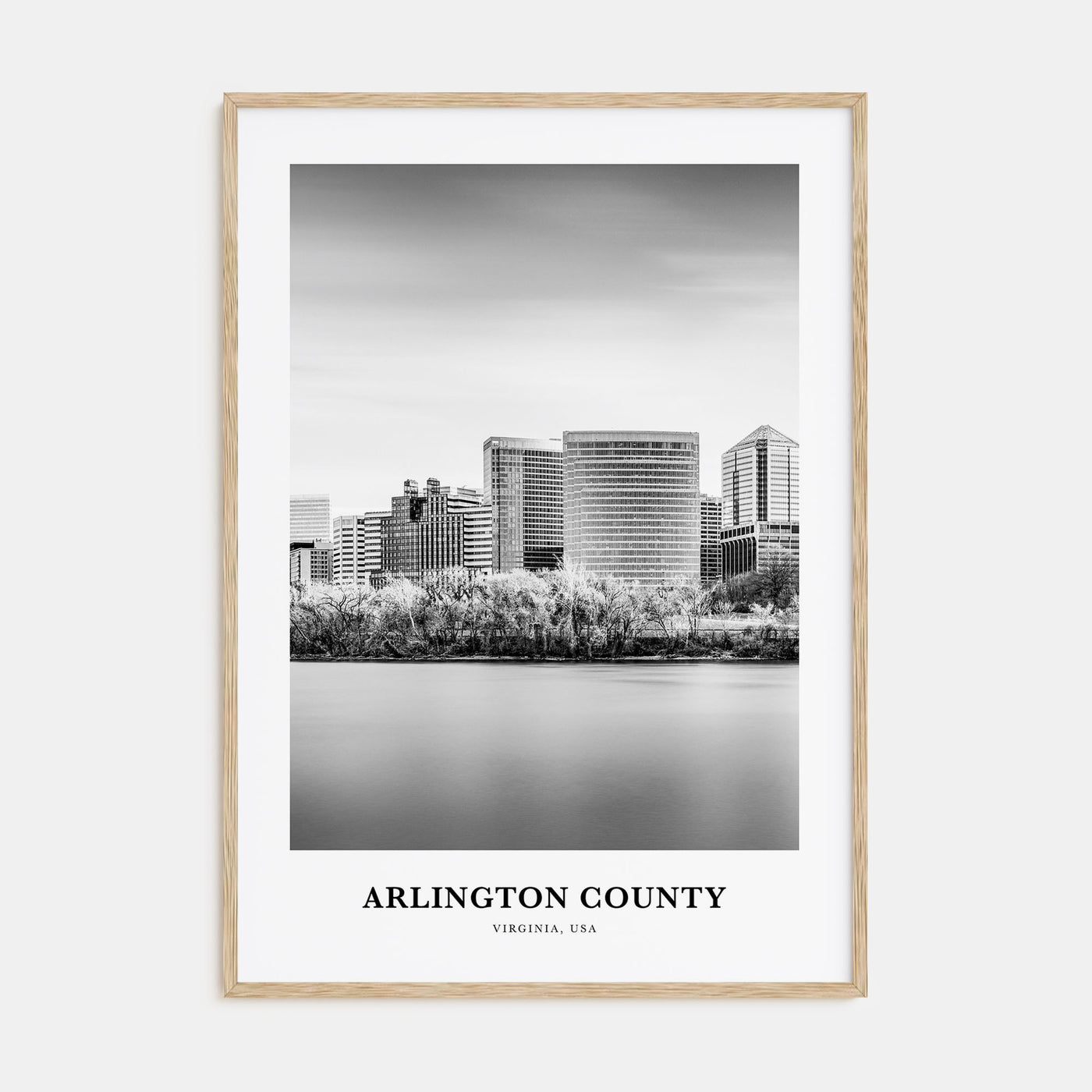 Arlington County, Virginia Portrait B&W No 2 Poster