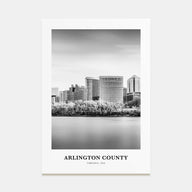 Arlington County, Virginia Portrait B&W No 2 Poster