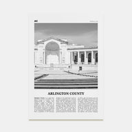 Arlington County, Virginia Travel B&W No 2 Poster