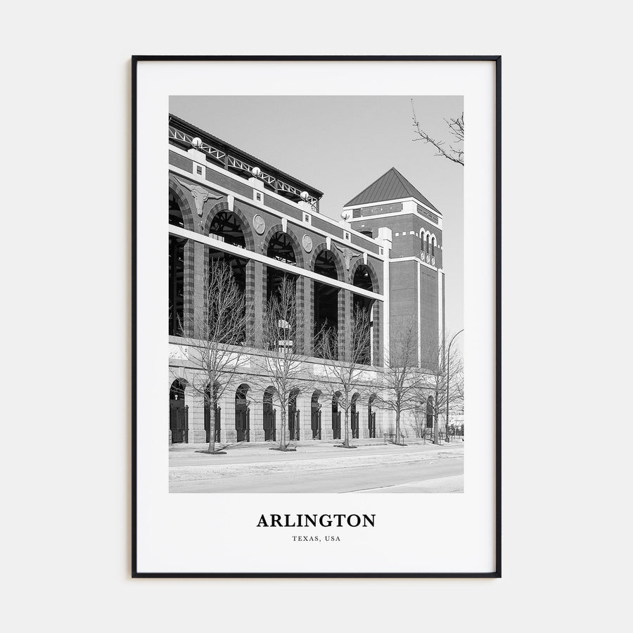 Arlington, Texas Portrait B&W Poster