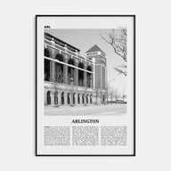 Arlington, Texas Travel B&W Poster