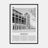 Arlington, Texas Travel B&W Poster