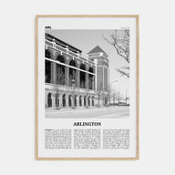 Arlington, Texas Travel B&W Poster
