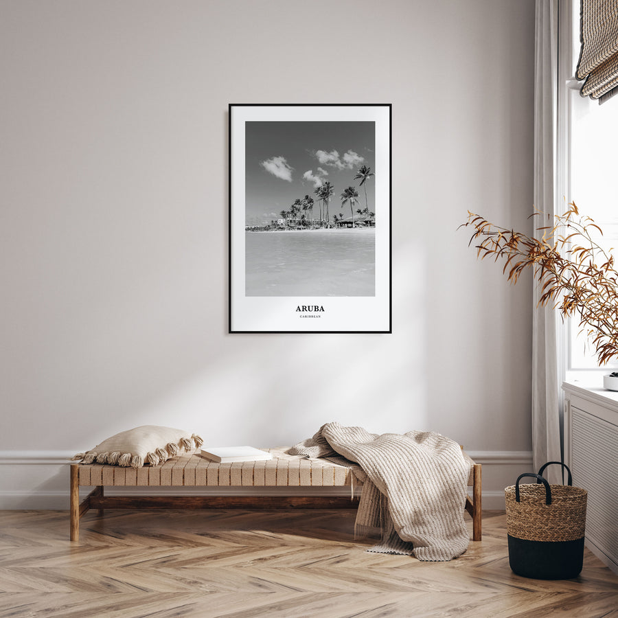 Aruba Portrait B&W No 1 Poster