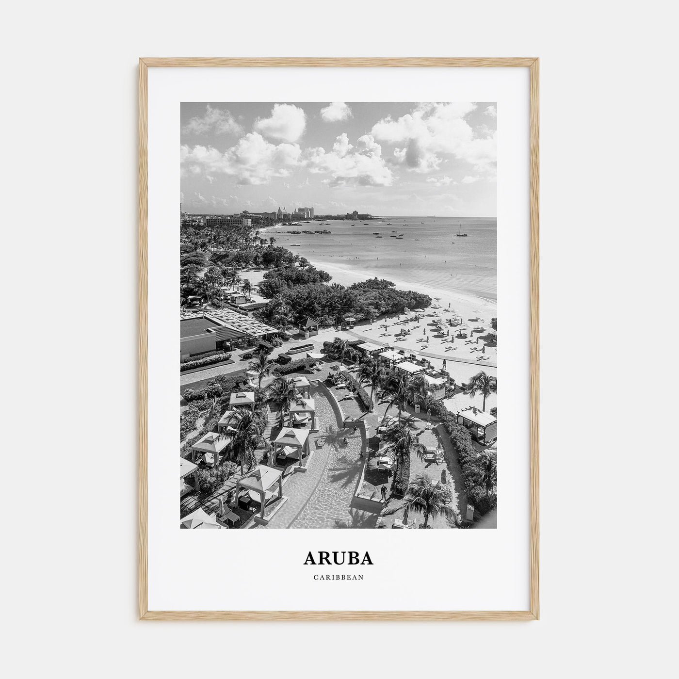 Aruba Portrait B&W No 2 Poster
