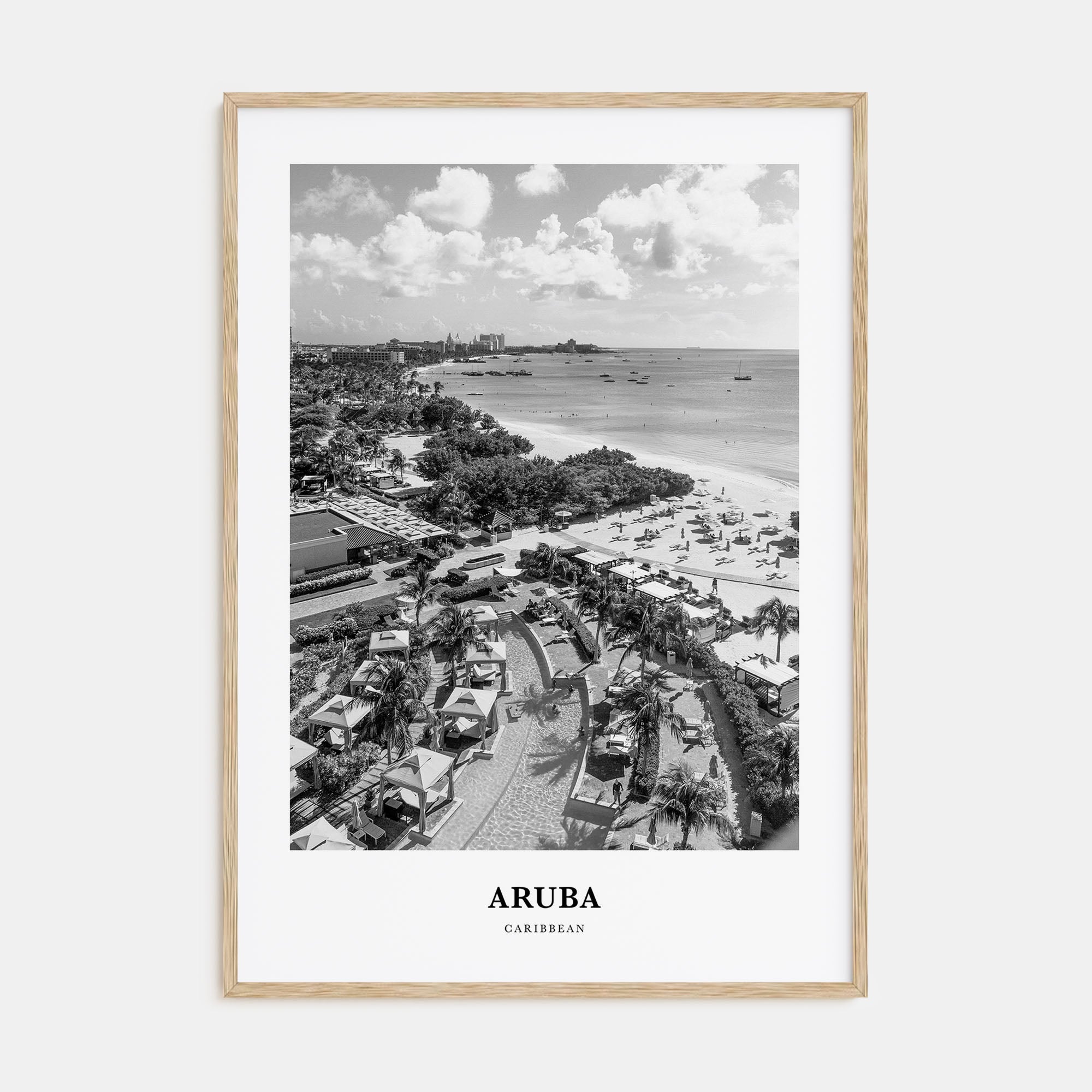 Aruba Portrait B&W No 2 Poster