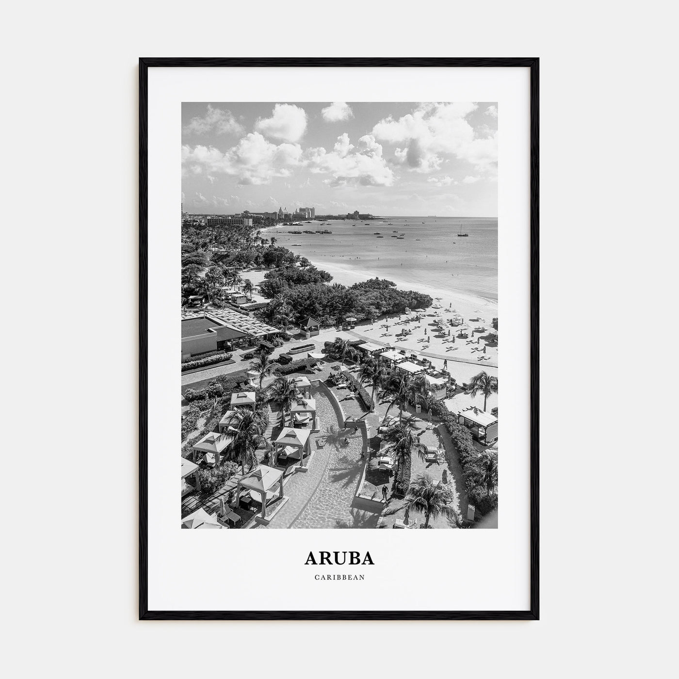 Aruba Portrait B&W No 2 Poster