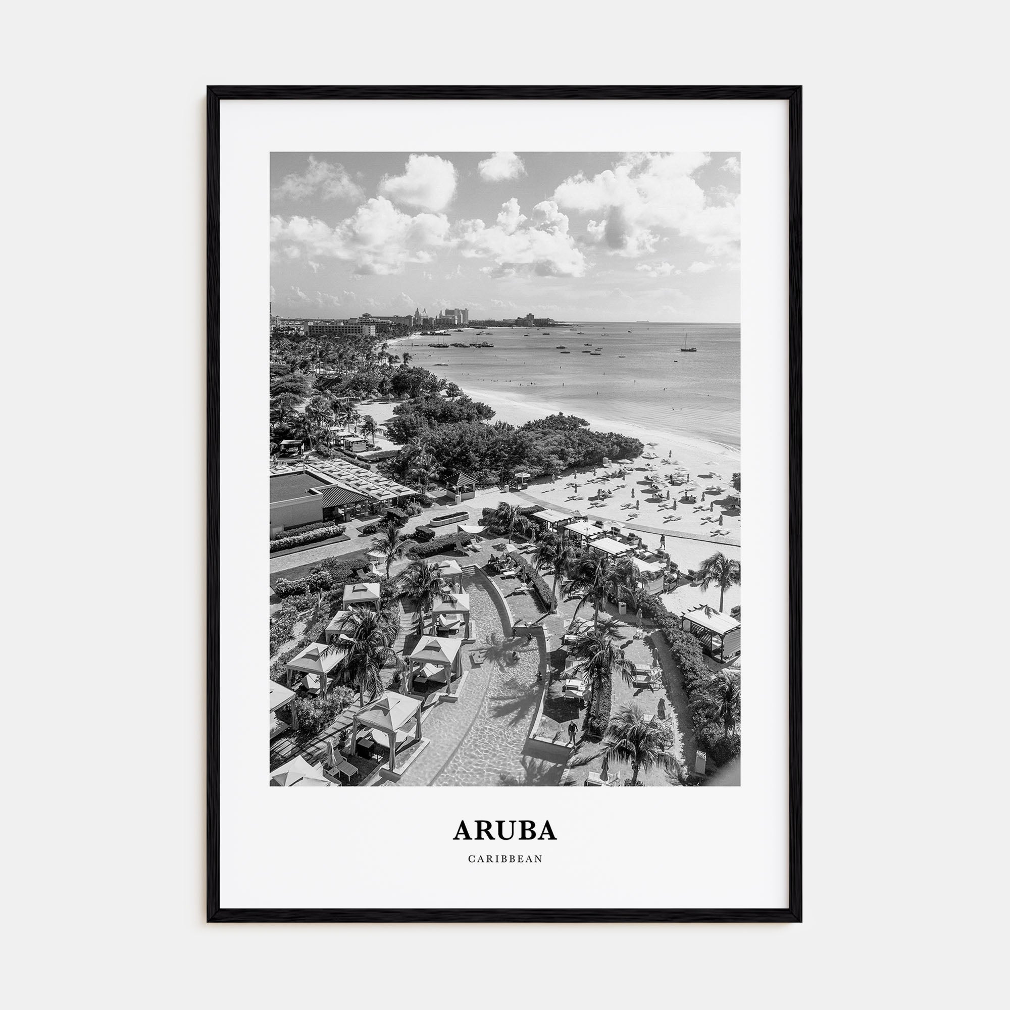 Aruba Portrait B&W No 2 Poster