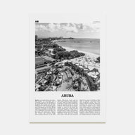 Aruba Travel B&W No 2 Poster