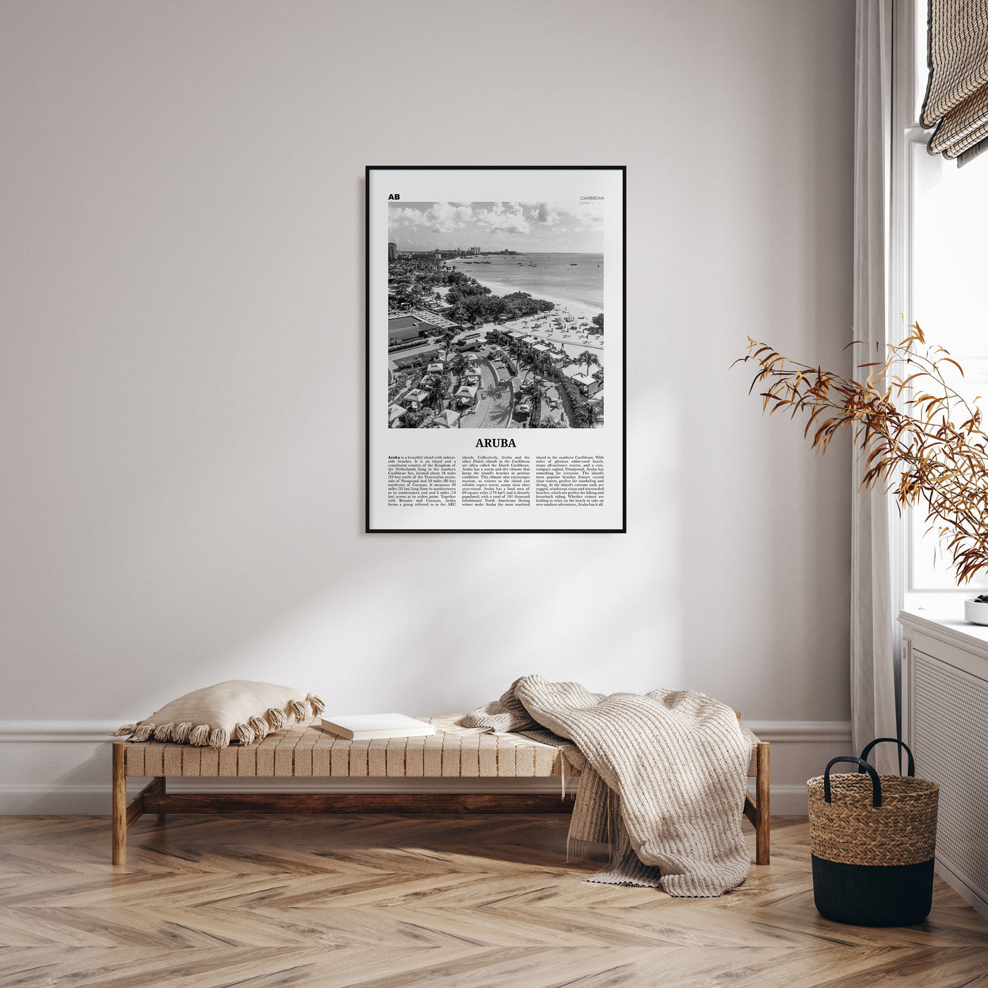 Aruba Travel B&W No 2 Poster